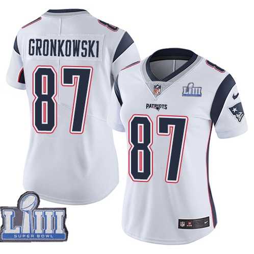 Women Nike Patriots 87 Rob Gronkowski White 2019 Super Bowl LIII Vapor Untouchable Limited Jersey,We sell and wholesale Women Nike Patriots 87 Rob Gronkowski White 2019 Super Bowl LIII Vapor Untouchable Limited Jersey on line form chian!